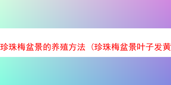 珍珠梅盆景的养殖方法 (珍珠梅盆景叶子发黄掉落是怎么回事)